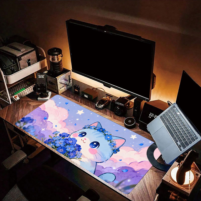 1pc Pink-purple Cloud Cat Mous - Pc Gaming Pink 评论和价格