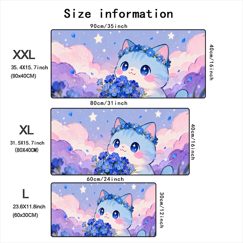 1pc Pink-purple Cloud Cat Mous - Pc Gaming Pink 评论和价格
