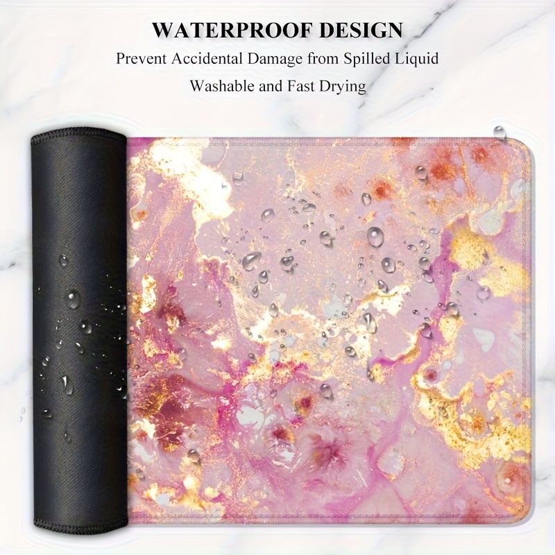 Large Pink Marble Desk Mat Rub - Pc Gaming Pink 评论和价格