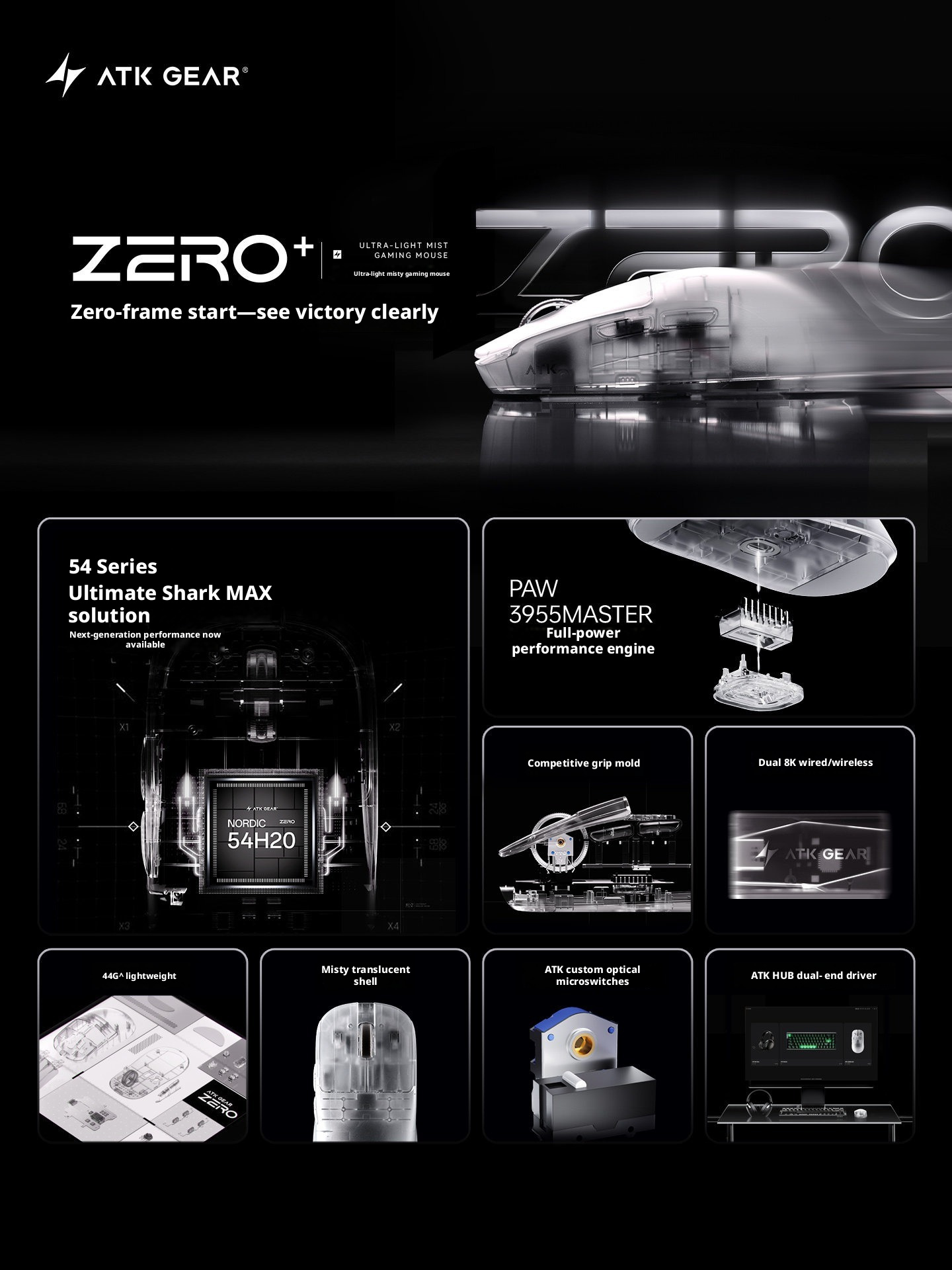 NEW ATK ZERO Plus Mouse Wirele - Pc Gaming Lounge 评论和价格