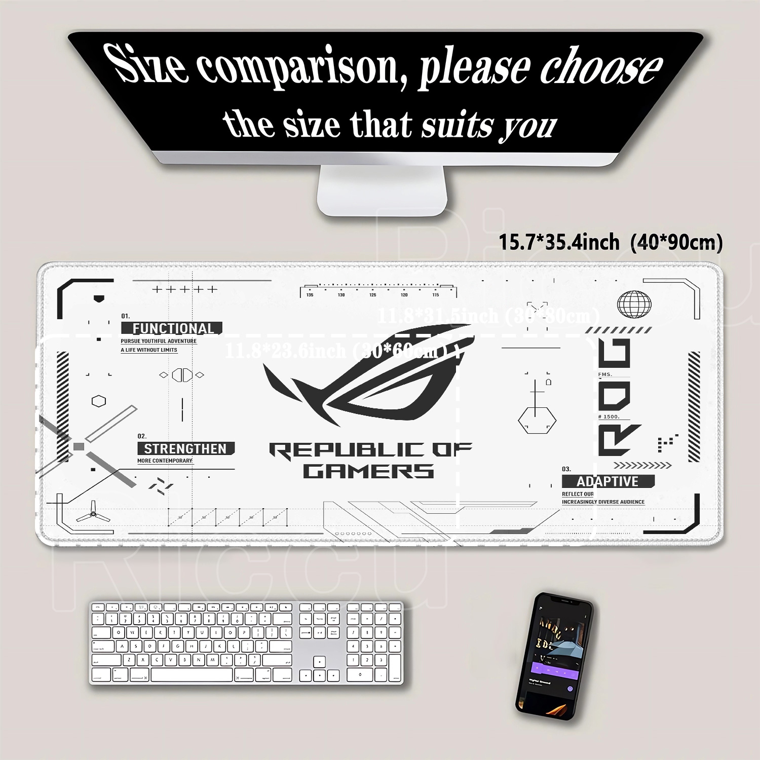 R-ROG Large Gaming Mouse Pad A - Pc Gaming Lounge 评论和价格