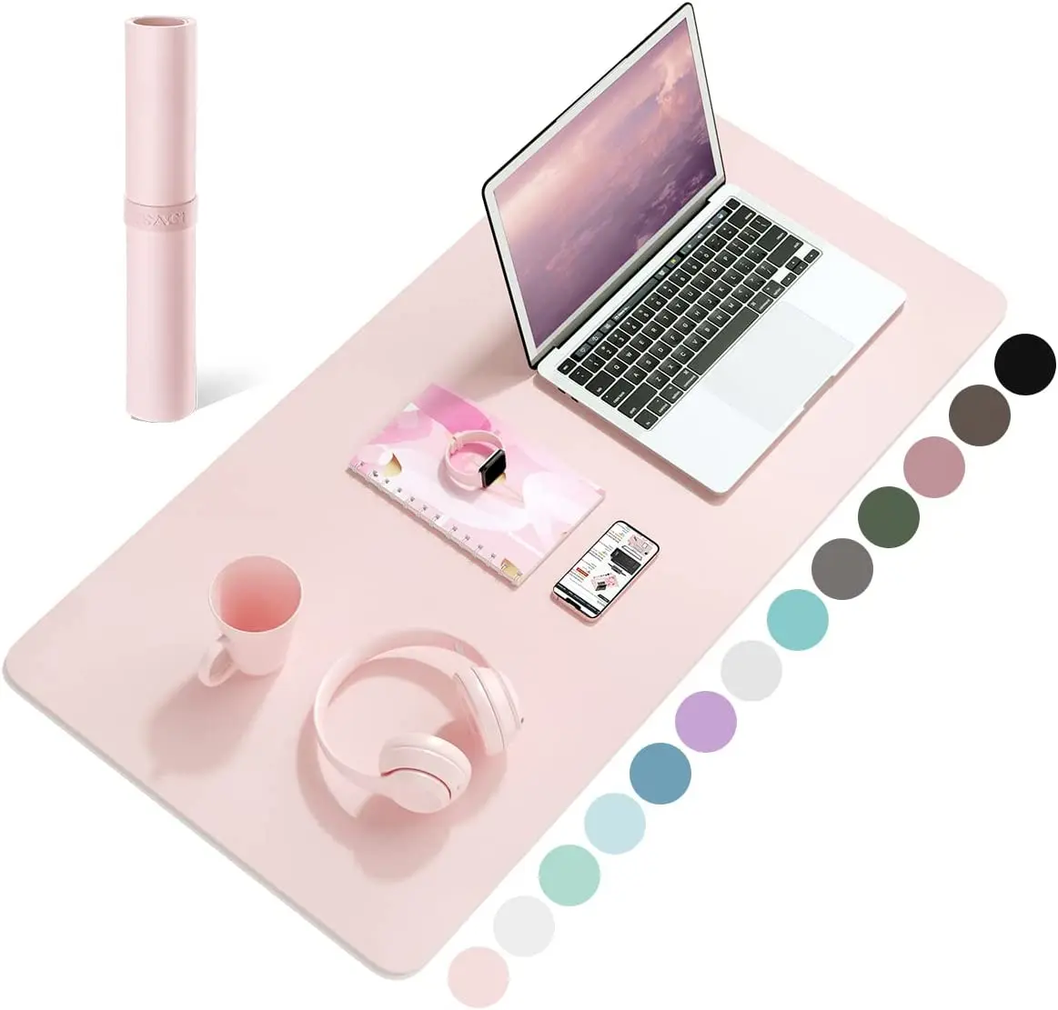 Desk Mat Waterproof PVC Mouse  - Pc Gaming Pink 评论和价格