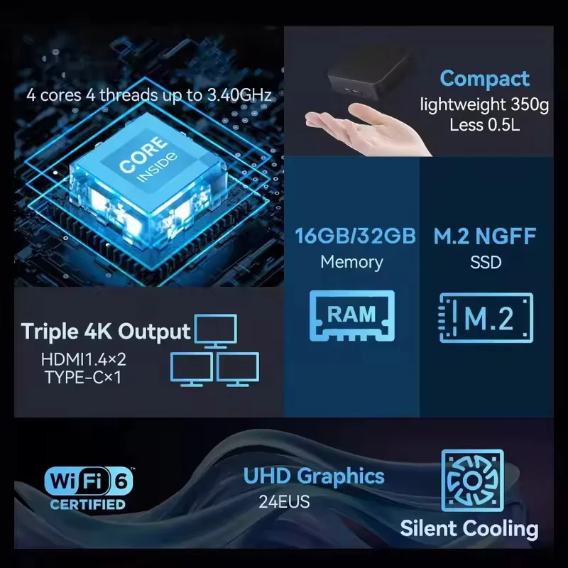 NEW Mini PC Windows 11 Intel N - Pc Gaming Intel 评论和价格